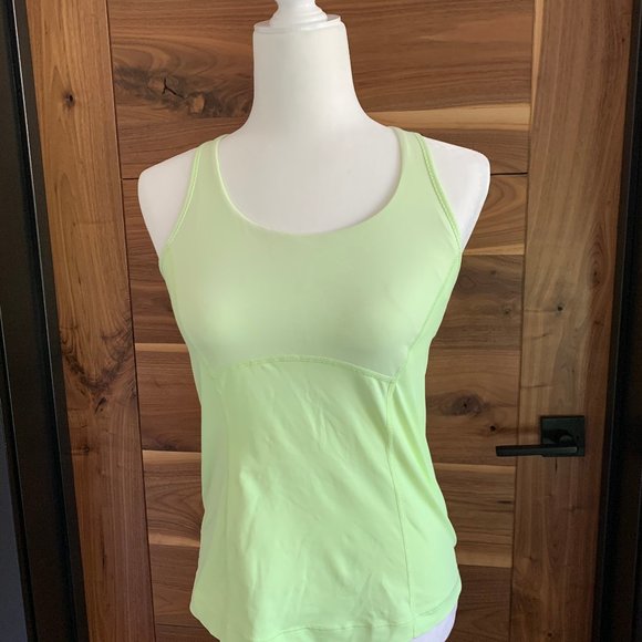 lululemon athletica Tops - Lululemon athletica bright green tank top Size 8